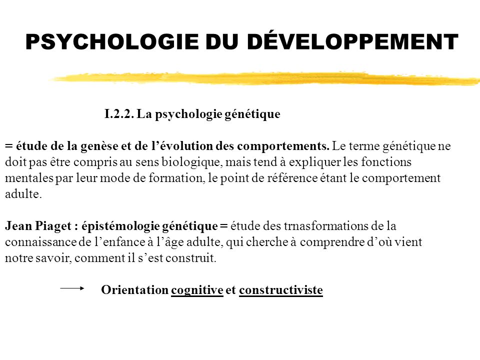 PSYCHOLOGIE DU D VELOPPEMENT ppt t l charger